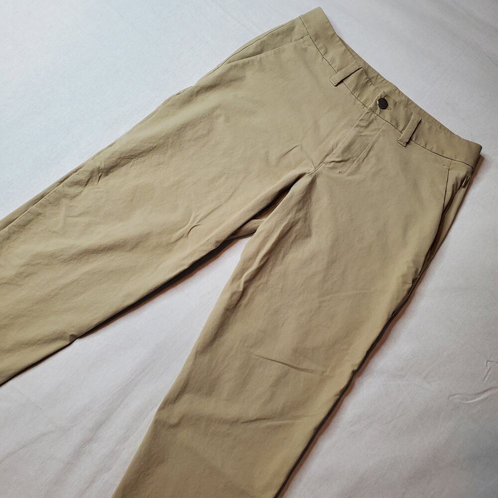 Lululemon Men Size 28X27 ABC Slim-Fit Trouser Stretch Cotton VersaTwill Tan